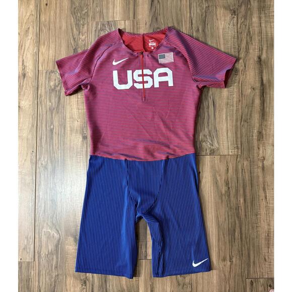 Nike Pro Elite Team USA Men's Track & Field Speedsuit **MADE IN USA** NWOT - Picture 1 of 5